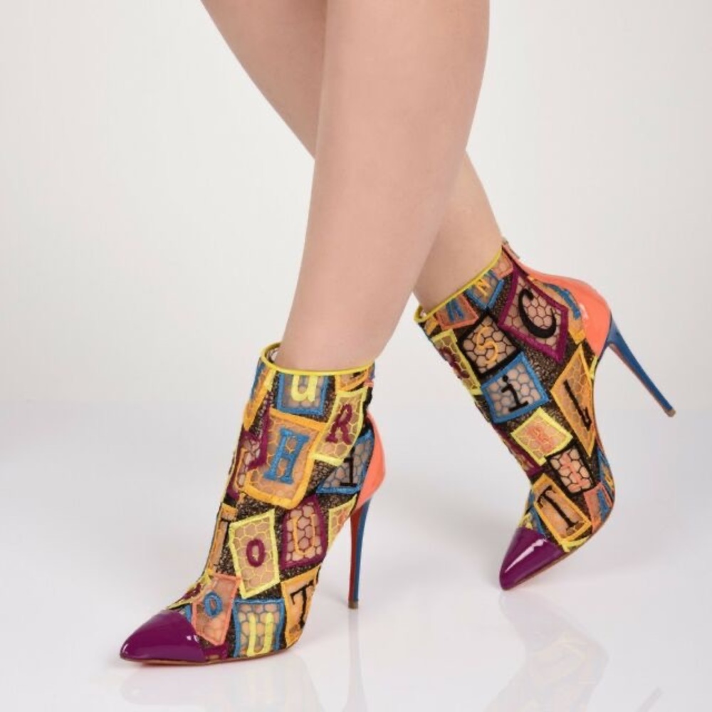 Christian Louboutin Mesh Gipsy Booties